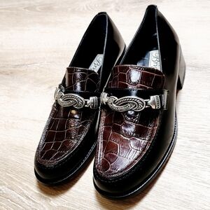 Vintage Brighton Sofia Women Loafers Shoes Size 6M Leather Made in Italy Nwot